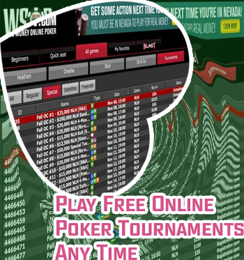Online poker tournaments